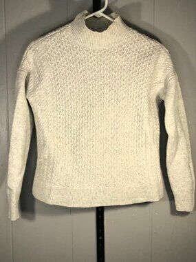 Vineyard Vines Gray Cashmere Merino Wool Cable Knit Pullover Sweater Size S